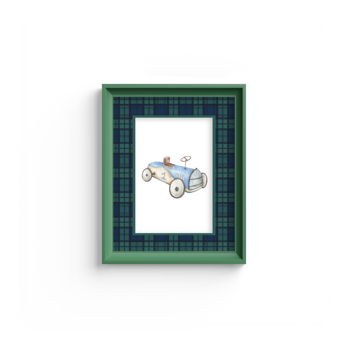 Black Watch Tartan Photo Mount - mount for picture frame - green frame - wall hanging - Coeur et Maman