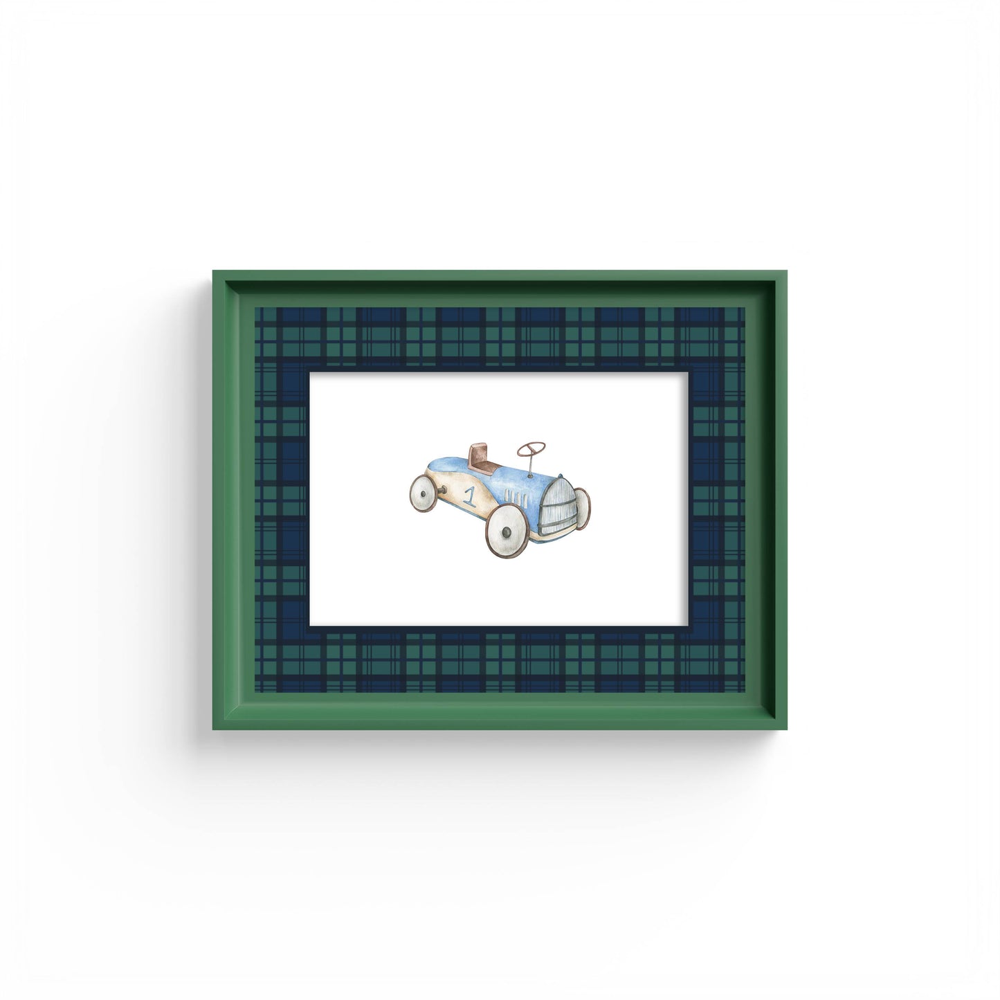 Black Watch Tartan Photo Mount - mount for picture frame - green frame - wall hanging - Coeur et Maman