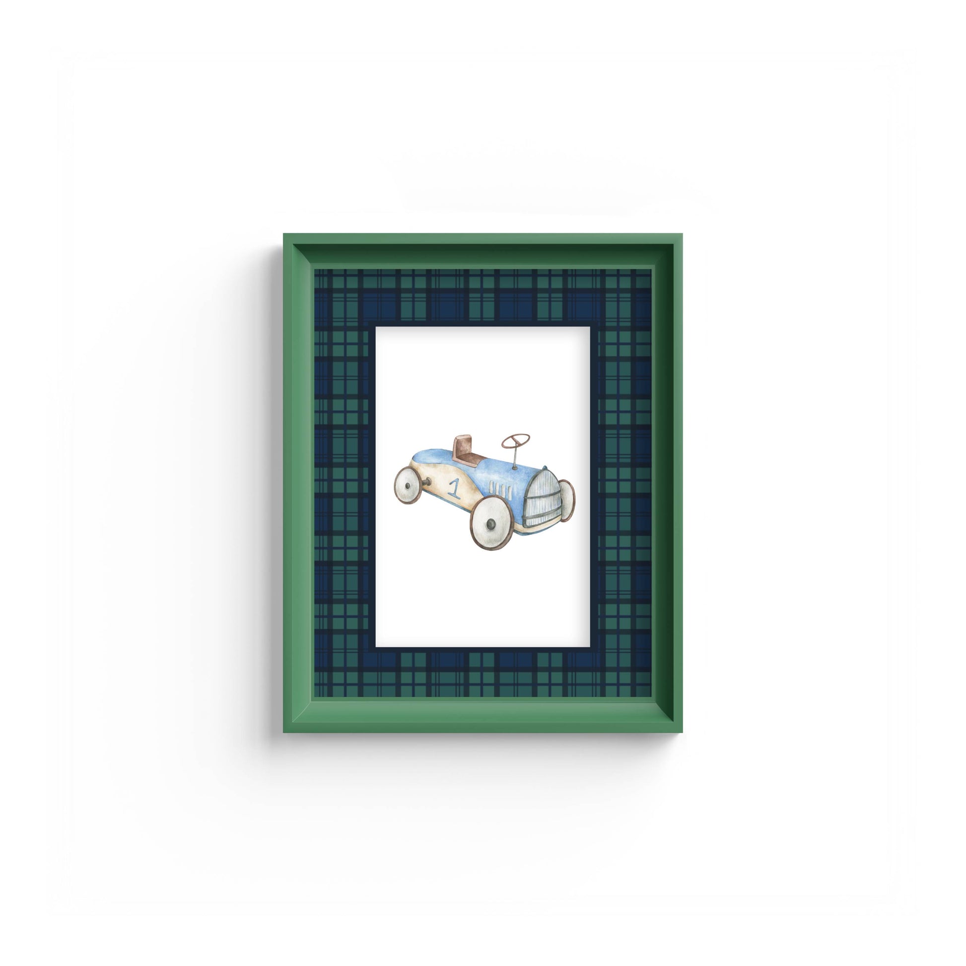 Black Watch Tartan Photo Mount - mount for picture frame - green frame - wall hanging - Coeur et Maman