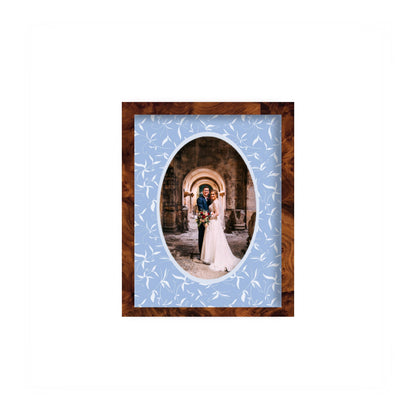 Botanical Photo Mount - custom photo mat for framing for wedding photos - modern wedding gifts - burlwood frame - wall hanging - Coeur et Maman