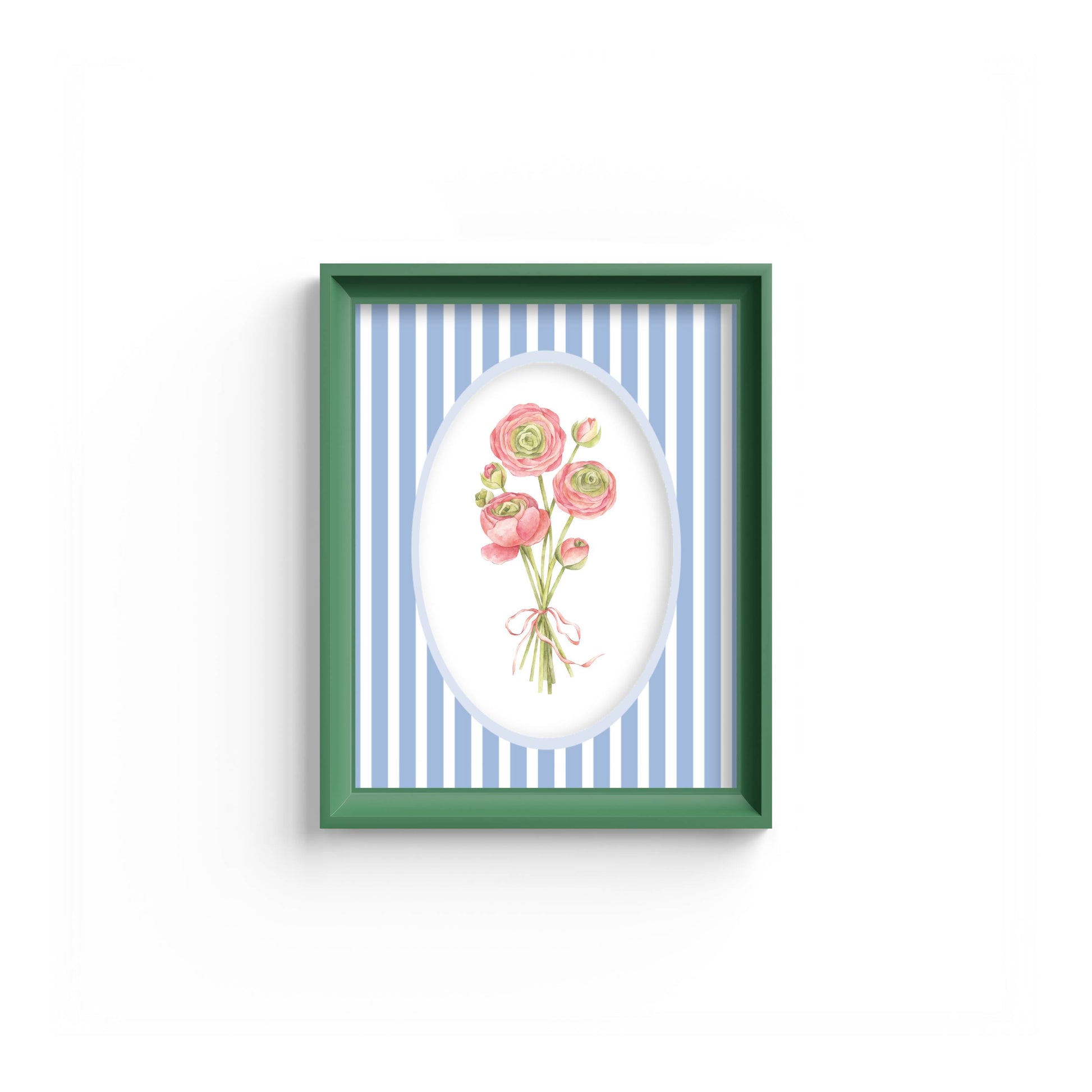 Medium Stripes Photo Mount - mount for picture frame - green frame - wall hanging - Coeur et Maman