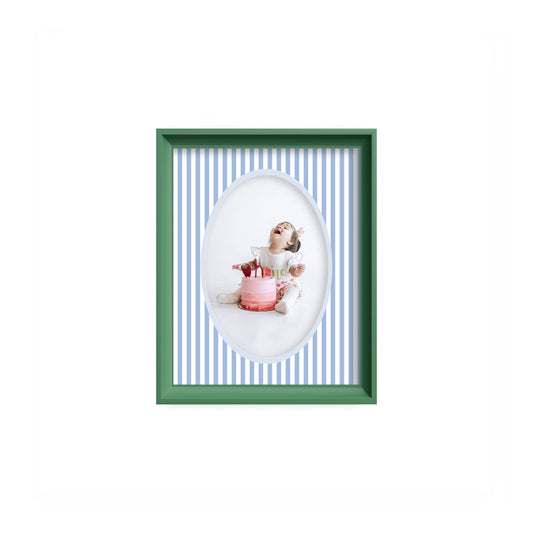 Small Stripes Photo Mount - mount for picture frame - green frame - wall hanging - Coeur et Maman