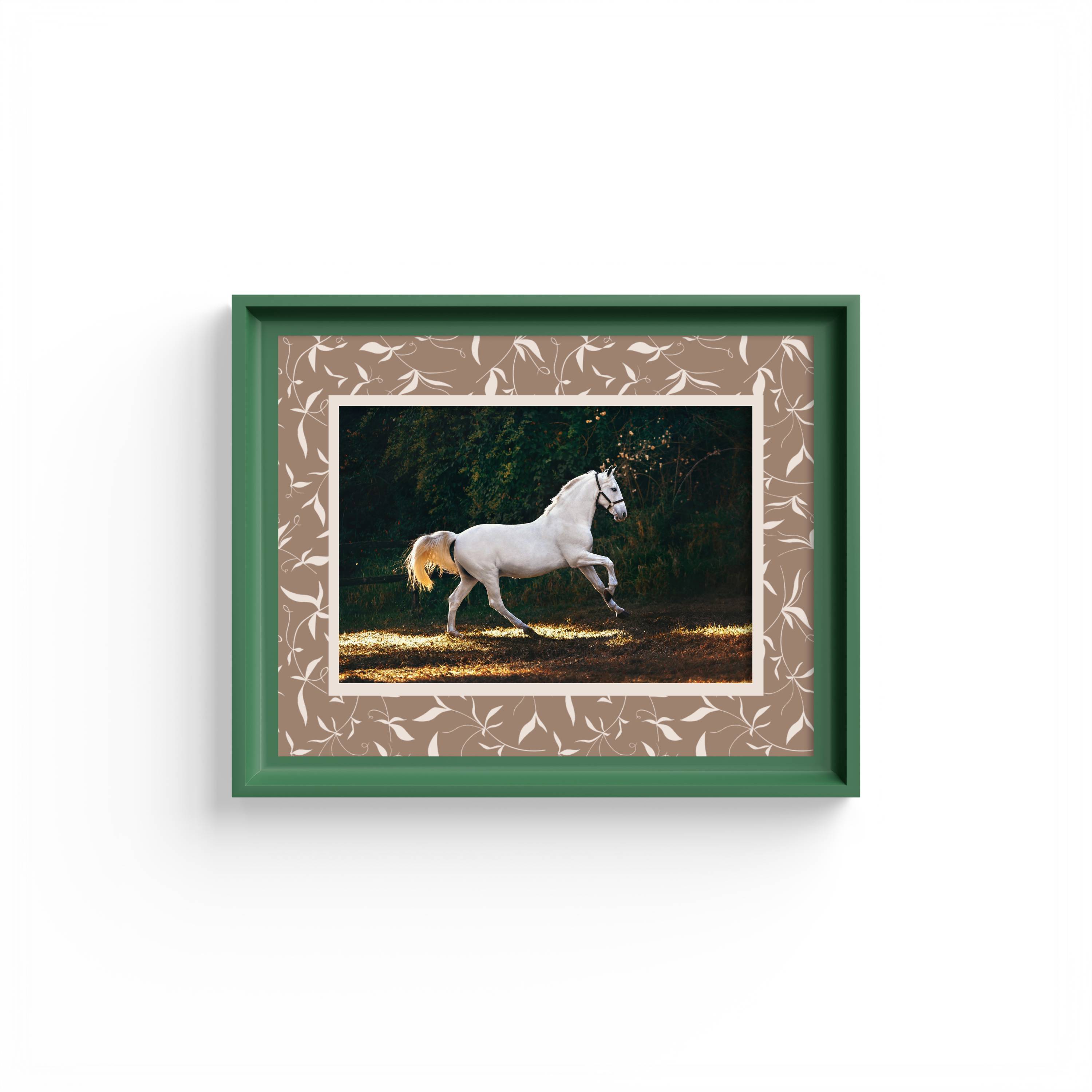 Brown Landscape Botanical Patterned Photo Mount – Coeur et Maman