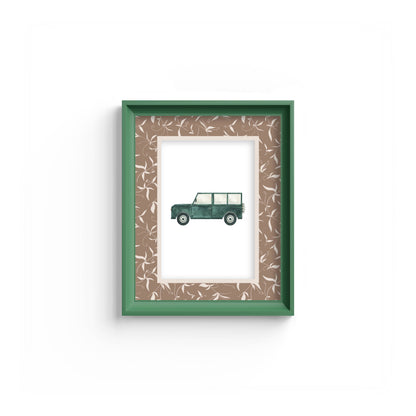 Botanical Photo Mount - mount for picture frame - equestrian gifts - green frame - wall hanging - Coeur et Maman