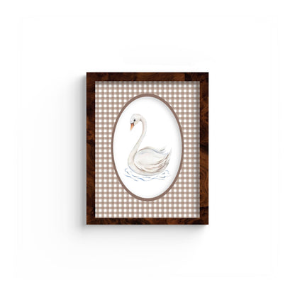 Gingham Photo Mount - custom photo mat for framing christening photos - modern christening gifts - burlwood frame - wall hanging - Coeur et Maman