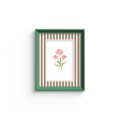 Medium Stripes Photo Mount - mount for picture frame for graduation certificates - green frame - wall hanging - Coeur et Maman