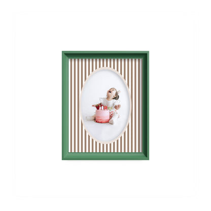 Small Stripes Photo Mount - mount for picture frame - green frame - wall hanging - Coeur et Maman