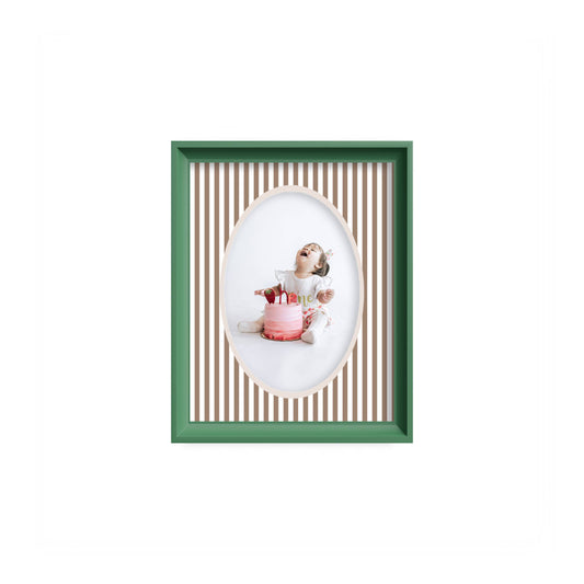 Small Stripes Photo Mount - mount for picture frame - green frame - wall hanging - Coeur et Maman