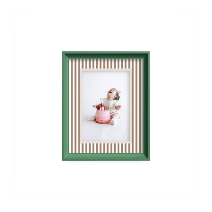 Small Stripes Photo Mount - mount for picture frame - green frame - wall hanging - Coeur et Maman