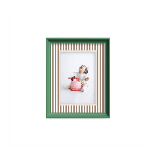 Small Stripes Photo Mount - mount for picture frame - green frame - wall hanging - Coeur et Maman