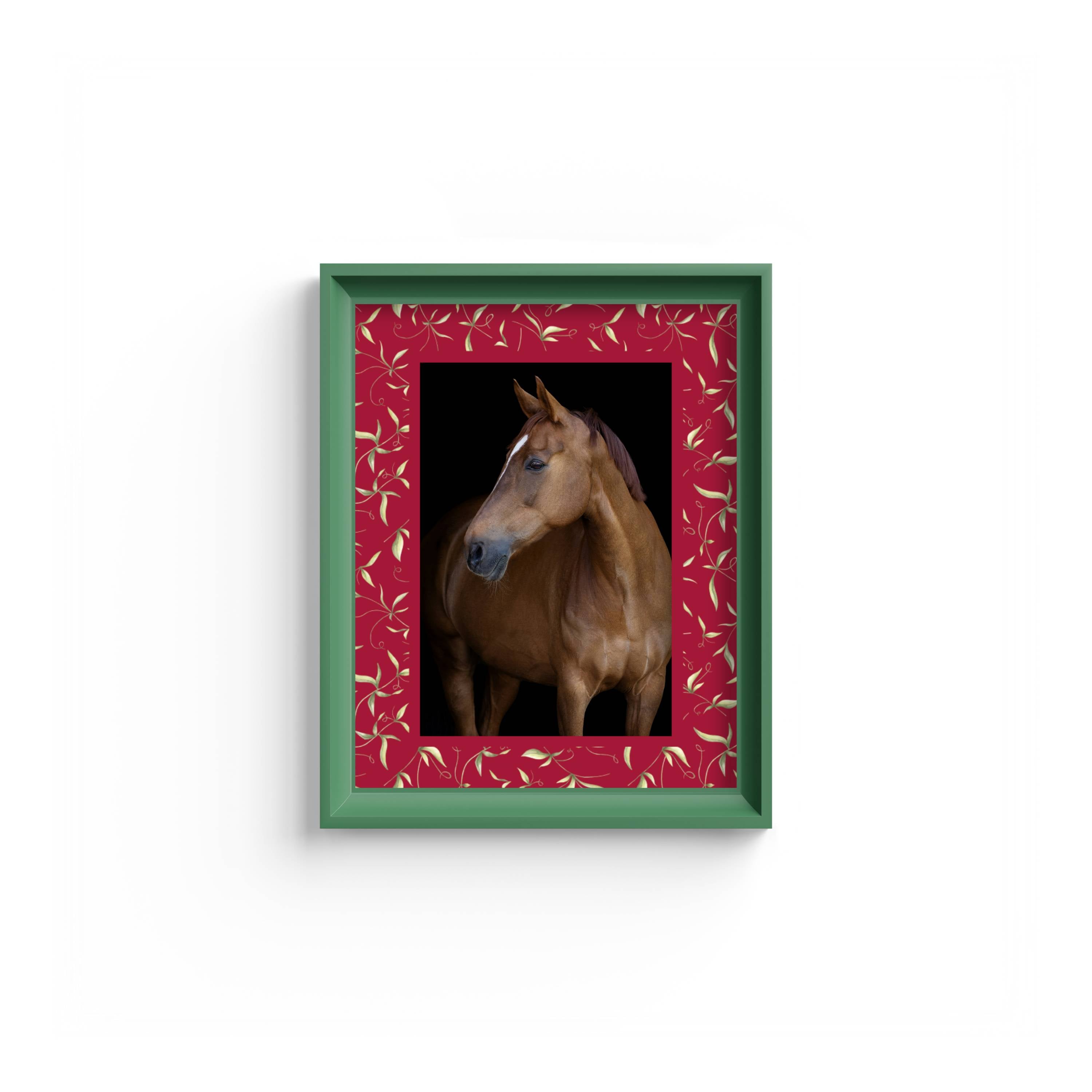 Burgundy Rectangular Botanical Patterned Photo Mount – Coeur et Maman