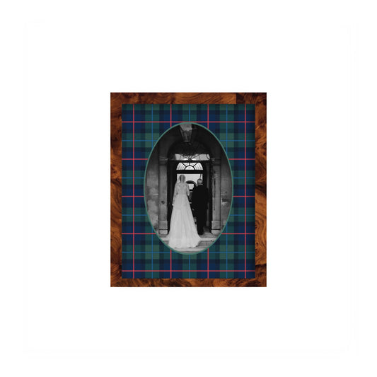 Campbell of Cawdor Tartan Photo Mount - custom photo mat for framing -burlwood frame - wall hanging - Coeur et Maman