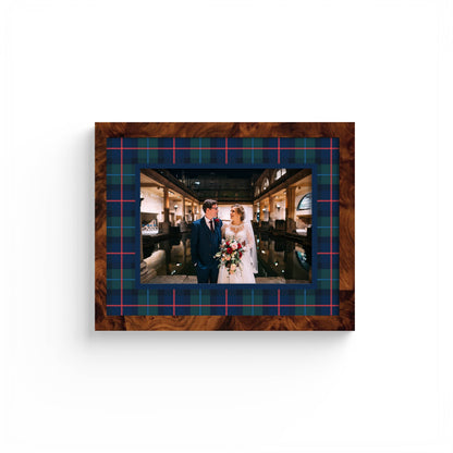 Campbell of Cawdor Tartan Photo Mount - custom photo mat for framing - equestrian gifts - burlwood frame - wall hanging - Coeur et Maman