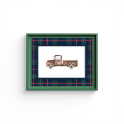 Campbell of Cawdor Tartan Photo Mount - mount for picture frame - equestrian gifts - green frame - wall hanging - Coeur et Maman