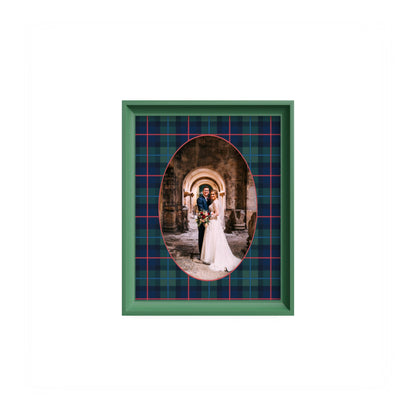 Campbell of Cawdor Tartan Photo Mount - mount for picture frame for wedding photos - modern wedding presents - green frame - wall hanging - Coeur et Maman