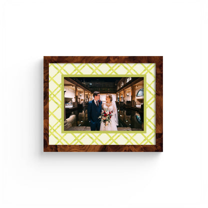Bamboo Photo Mount - custom photo mat for framing for wedding photos - modern wedding gifts - burlwood frame - wall hanging - Coeur et Maman
