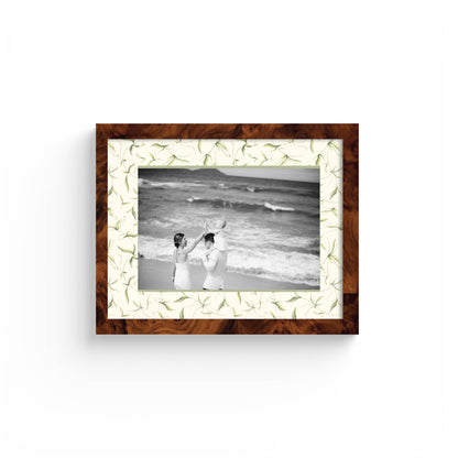 Botanical Photo Mount - custom photo mat for framing -burlwood frame - wall hanging - Coeur et Maman