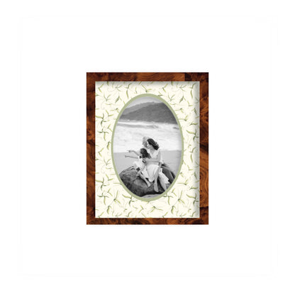 Botanical Photo Mount - custom photo mat for framing -burlwood frame - wall hanging - Coeur et Maman