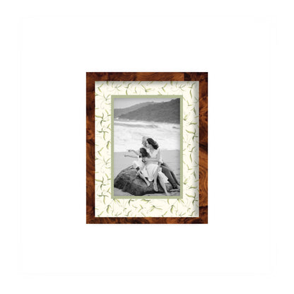 Botanical Photo Mount - custom photo mat for framing -burlwood frame - wall hanging - Coeur et Maman