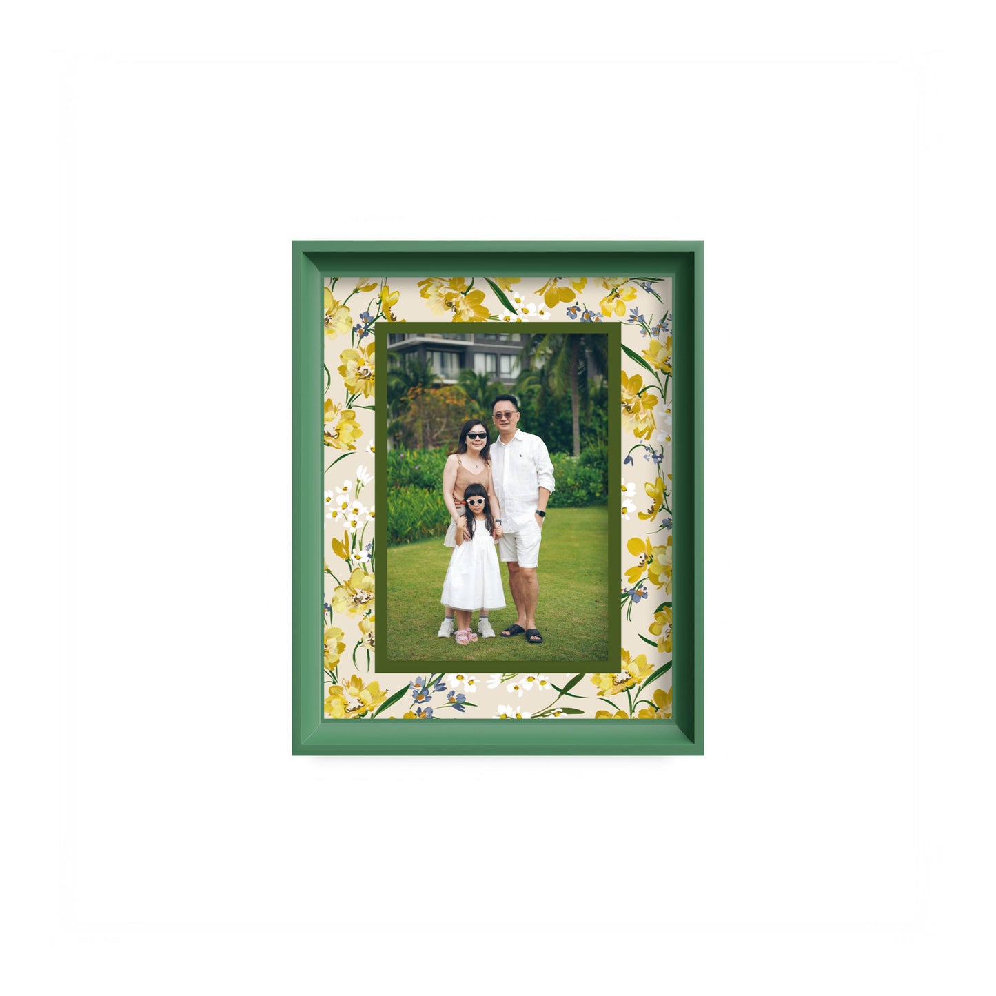 Green Garden Photo Mount - mount for picture frame - green frame - wall hanging - Coeur et Maman