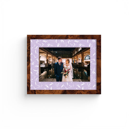 Botanical Photo Mount - custom photo mat for framing for wedding photos - modern wedding gifts - burlwood frame - wall hanging - Coeur et Maman