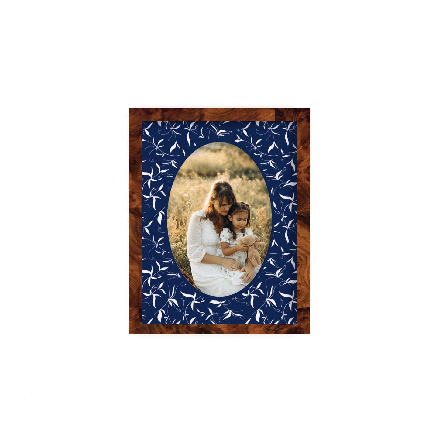 Botanical Photo Mount - custom photo mat for framing -burlwood frame - wall hanging - Coeur et Maman
