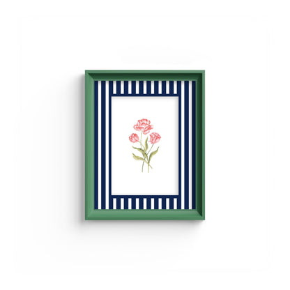 Medium Stripes Photo Mount - mount for picture frame for graduation certificates - green frame - wall hanging - Coeur et Maman