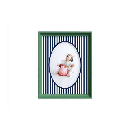 Small Stripes Photo Mount - mount for picture frame - green frame - wall hanging - Coeur et Maman