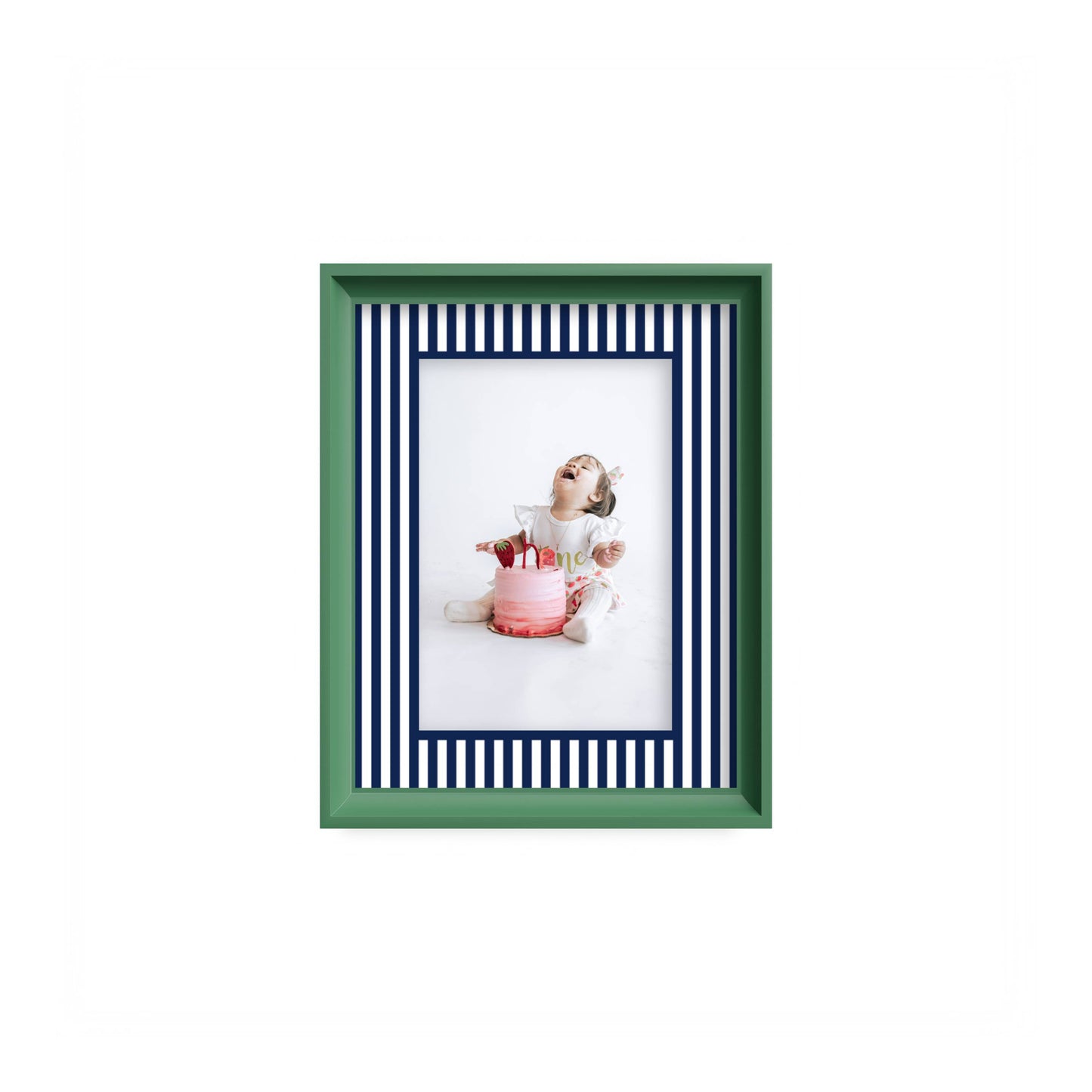 Small Stripes Photo Mount - mount for picture frame - green frame - wall hanging - Coeur et Maman
