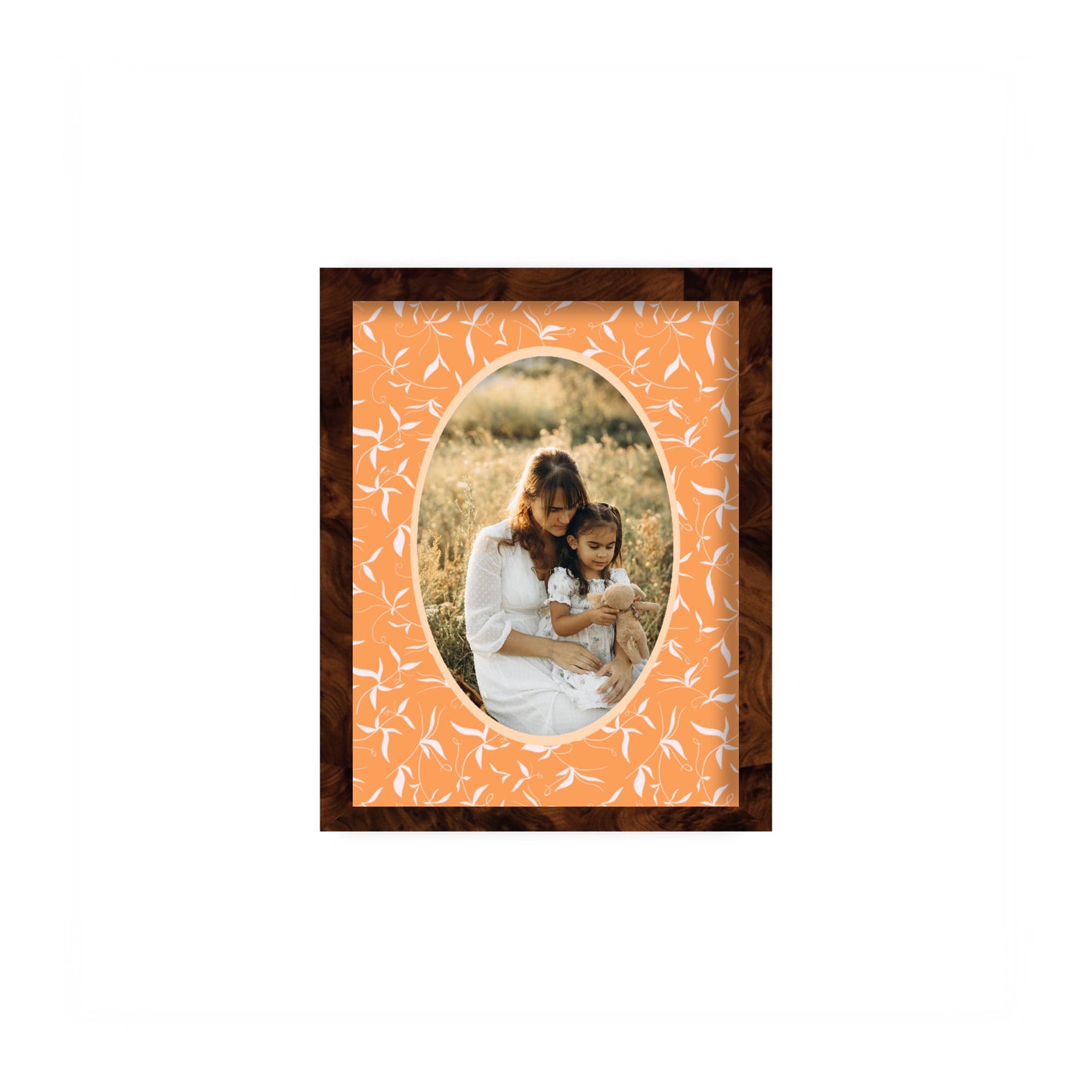 Botanical Photo Mount - custom photo mat for framing -burlwood frame - wall hanging - Coeur et Maman