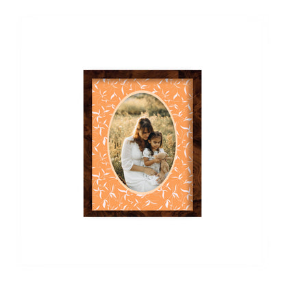 Botanical Photo Mount - custom photo mat for framing -burlwood frame - wall hanging - Coeur et Maman
