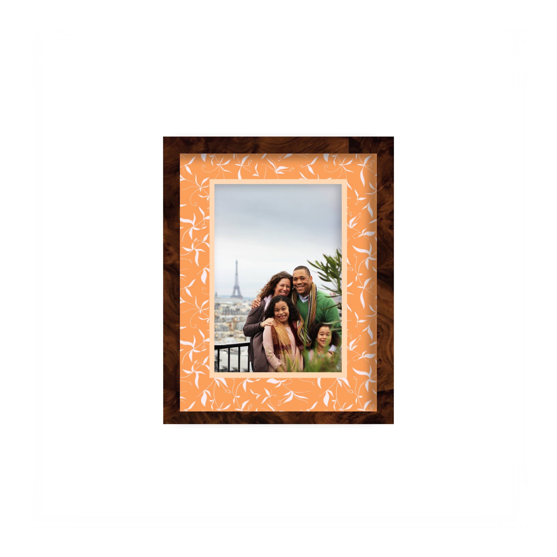Botanical Photo Mount - custom photo mat for framing -burlwood frame - wall hanging - Coeur et Maman