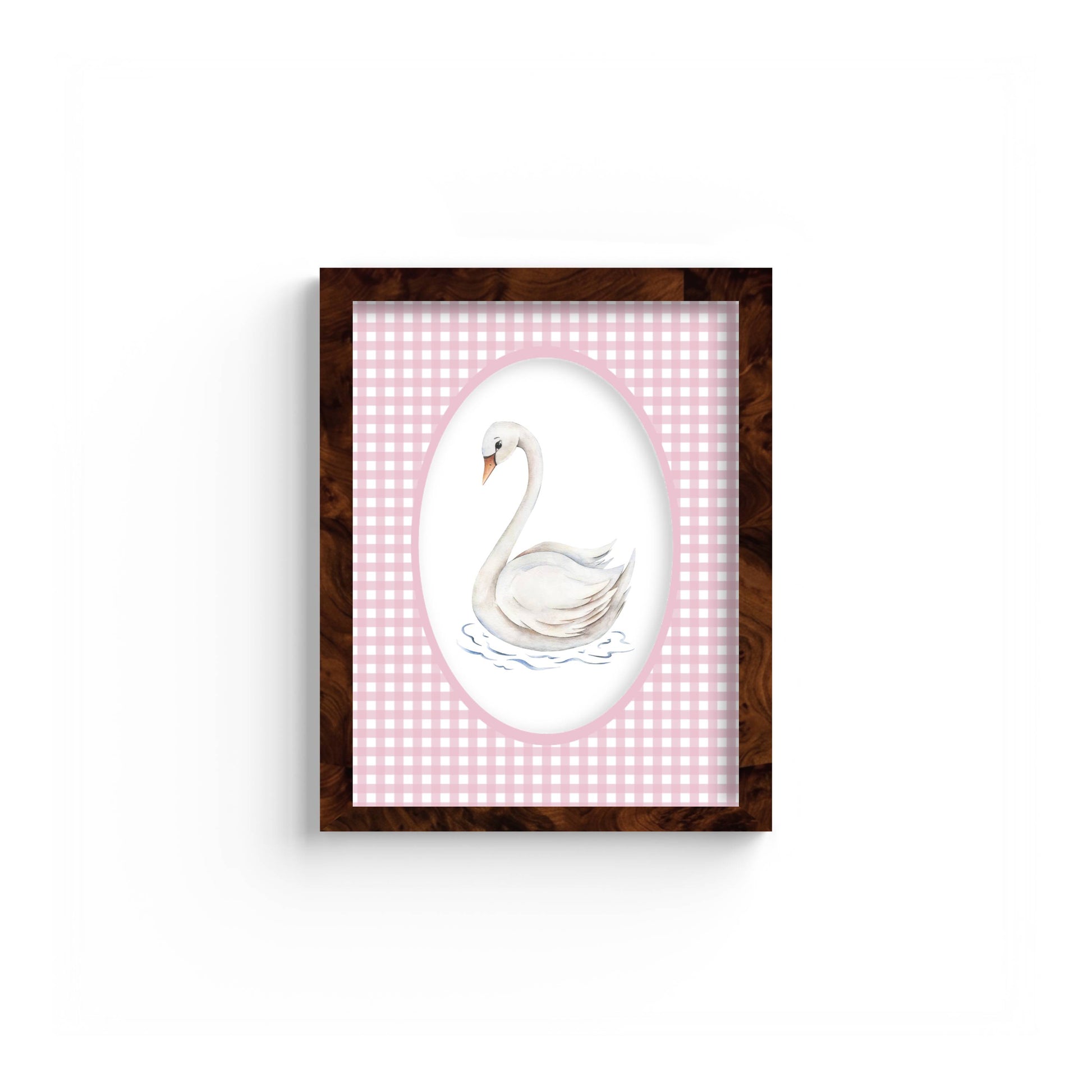 Gingham Photo Mount - custom photo mat for framing christening photos - modern christening gifts - burlwood frame - wall hanging - Coeur et Maman