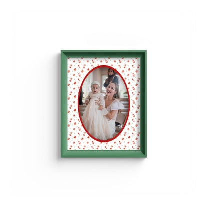 Floral Photo Mount - mount for picture frame - green frame - wall hanging - Coeur et Maman