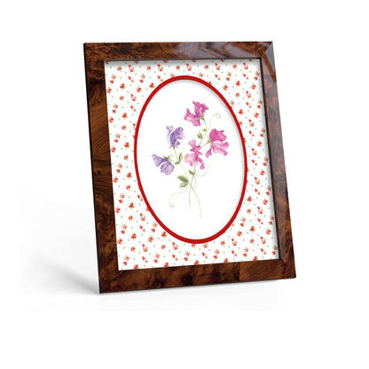 Floral Photo Mount - custom photo mat for framing -burlwood frame - wall hanging - Coeur et Maman
