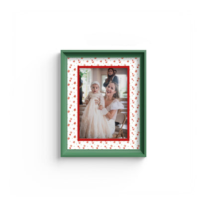 Floral Photo Mount - mount for picture frame - green frame - wall hanging - Coeur et Maman