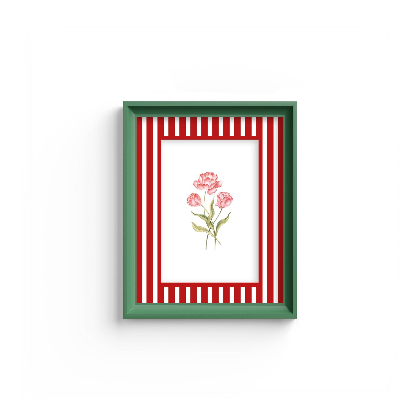 Medium Stripes Photo Mount - mount for picture frame for graduation certificates - green frame - wall hanging - Coeur et Maman