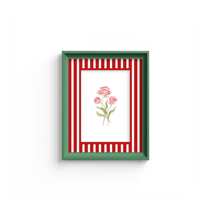 Medium Stripes Photo Mount - mount for picture frame for graduation certificates - green frame - wall hanging - Coeur et Maman