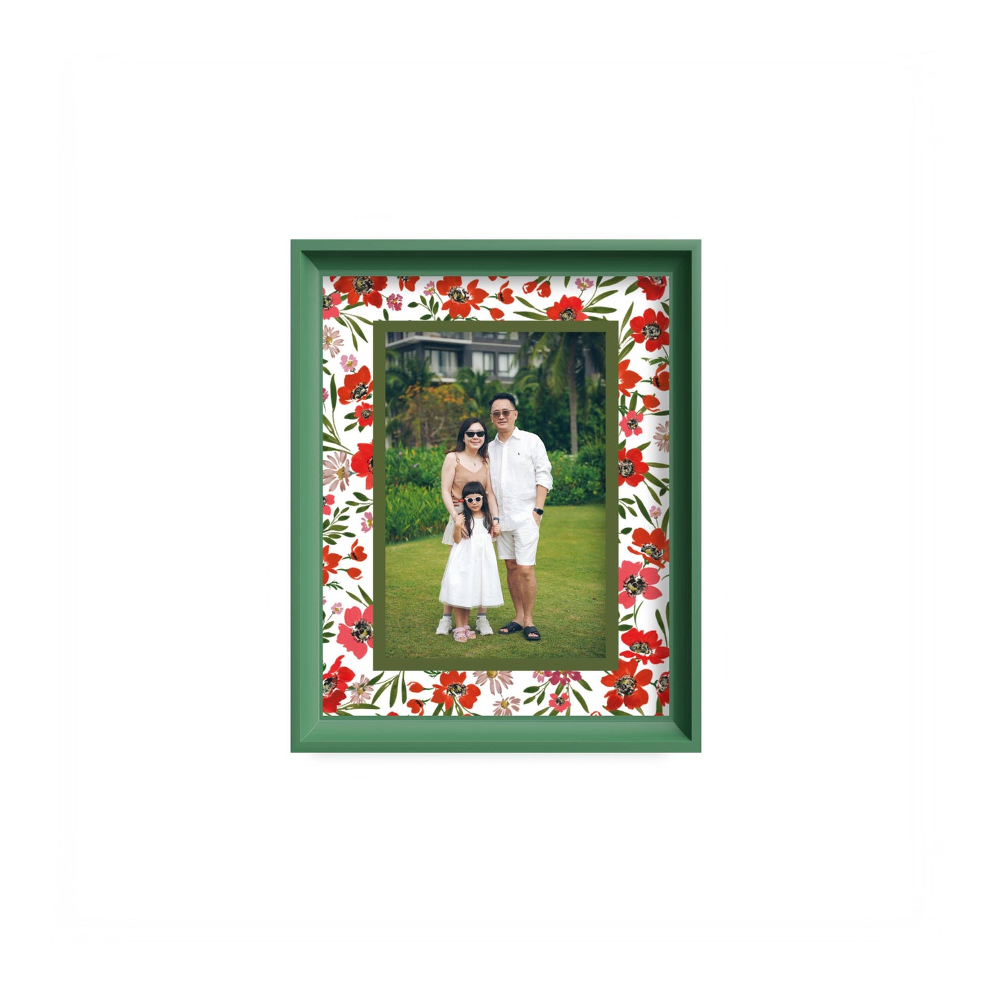 Scarlet Reverie Photo Mount - mount for picture frame - green frame - wall hanging - Coeur et Maman