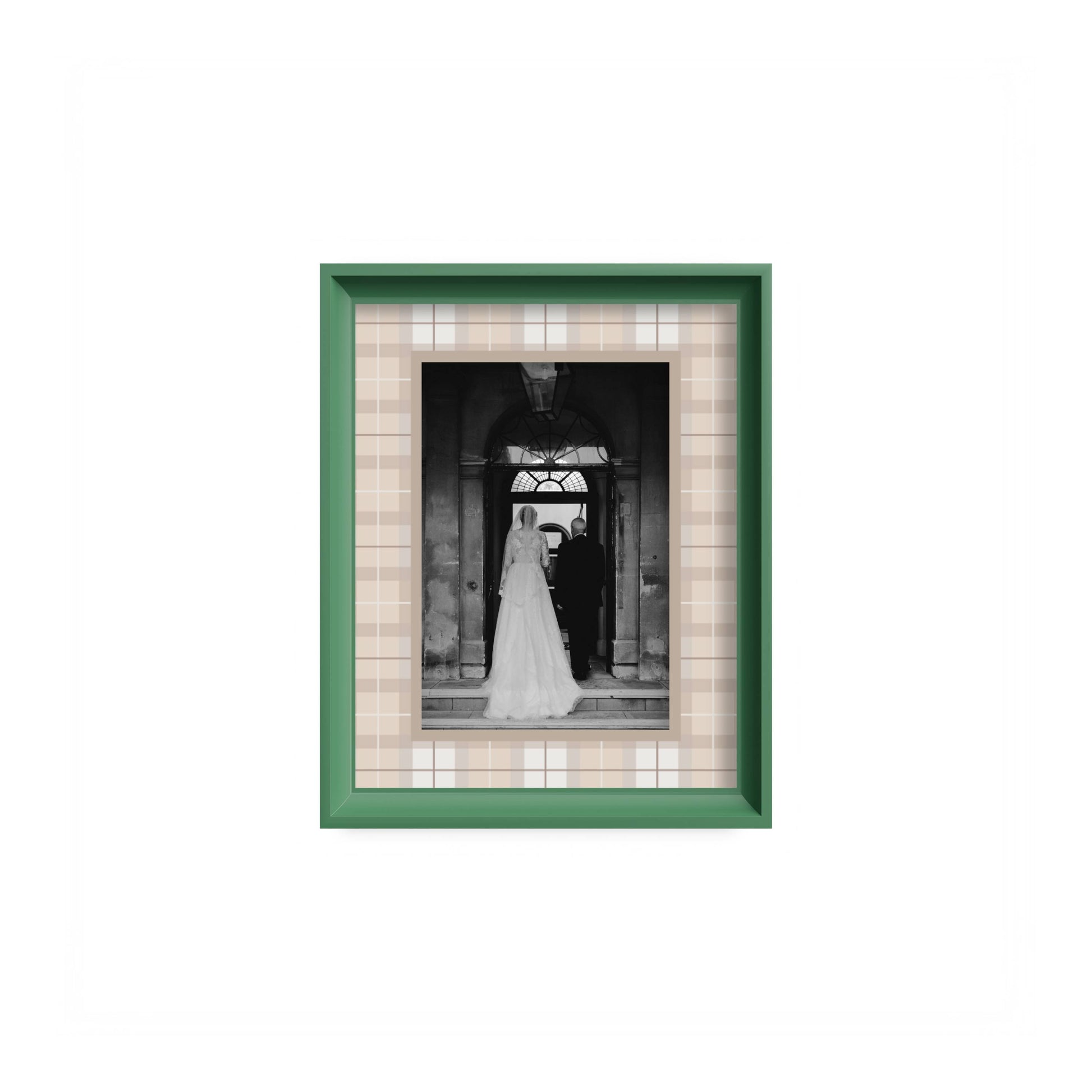 Campbell of Cawdor Tartan Photo Mount - mount for picture frame - green frame - wall hanging - Coeur et Maman