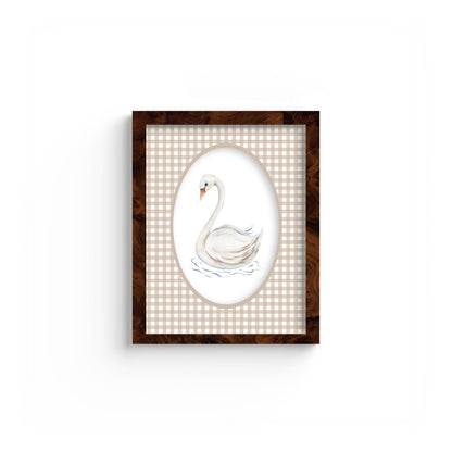 Gingham Photo Mount - custom photo mat for framing christening photos - modern christening gifts - burlwood frame - wall hanging - Coeur et Maman