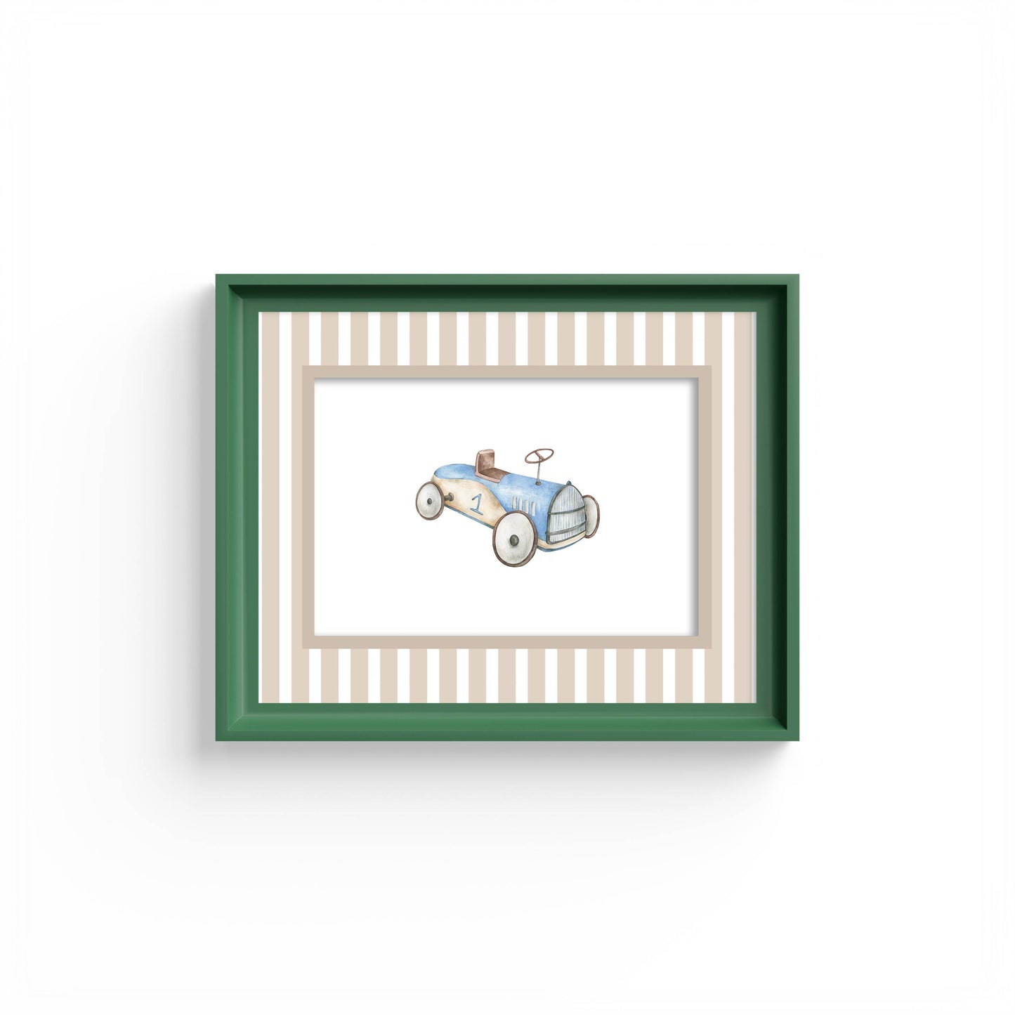 Medium Stripes Photo Mount - mount for picture frame for graduation certificates - green frame - wall hanging - Coeur et Maman