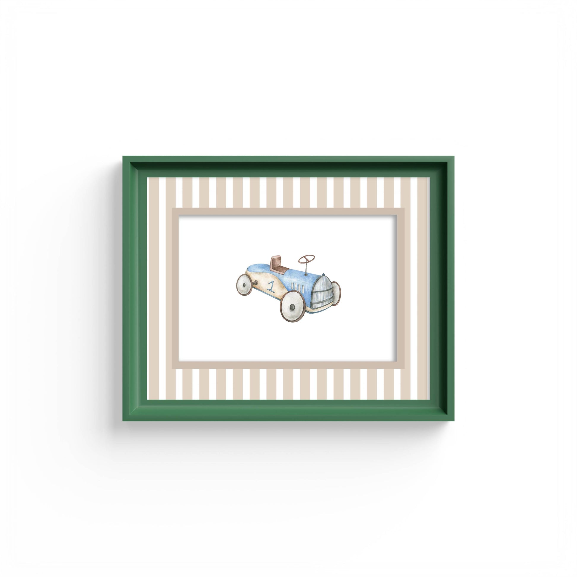 Medium Stripes Photo Mount - mount for picture frame for graduation certificates - green frame - wall hanging - Coeur et Maman