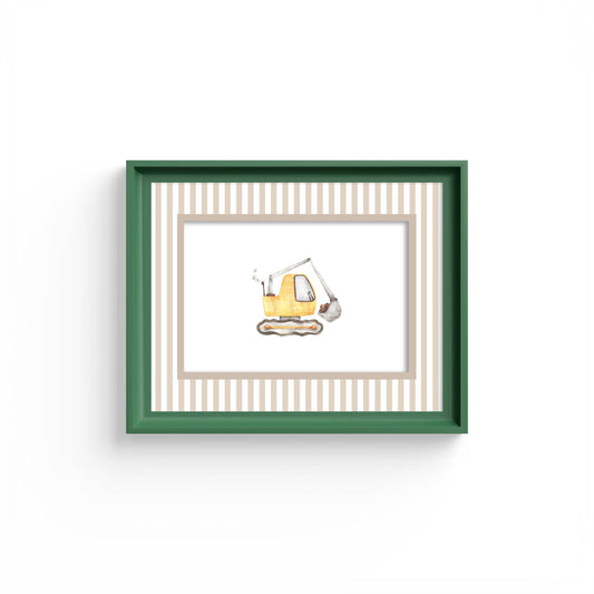 Small Stripes Photo Mount - mount for picture frame - green frame - wall hanging - Coeur et Maman