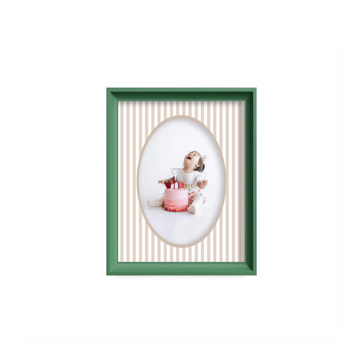 Small Stripes Photo Mount - mount for picture frame - green frame - wall hanging - Coeur et Maman