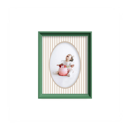 Small Stripes Photo Mount - mount for picture frame - green frame - wall hanging - Coeur et Maman