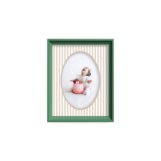 Small Stripes Photo Mount - mount for picture frame - green frame - wall hanging - Coeur et Maman