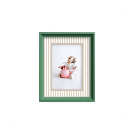 Small Stripes Photo Mount - mount for picture frame - green frame - wall hanging - Coeur et Maman