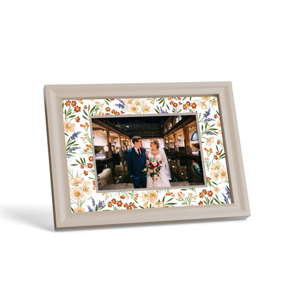 The Meadow Photo Mount - custom photo mat for framing - cream frame - surface leaning - Coeur et Maman