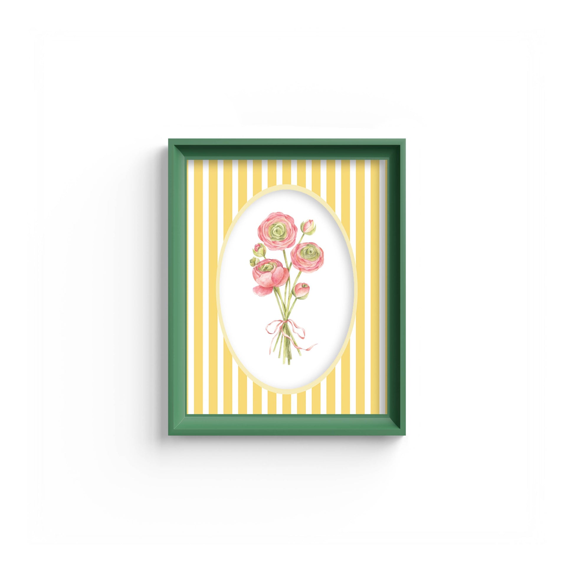 Medium Stripes Photo Mount - mount for picture frame - green frame - wall hanging - Coeur et Maman
